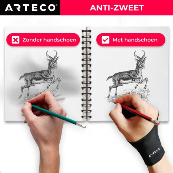 Tekenhandschoen-arteco-anti-zweet-crafts